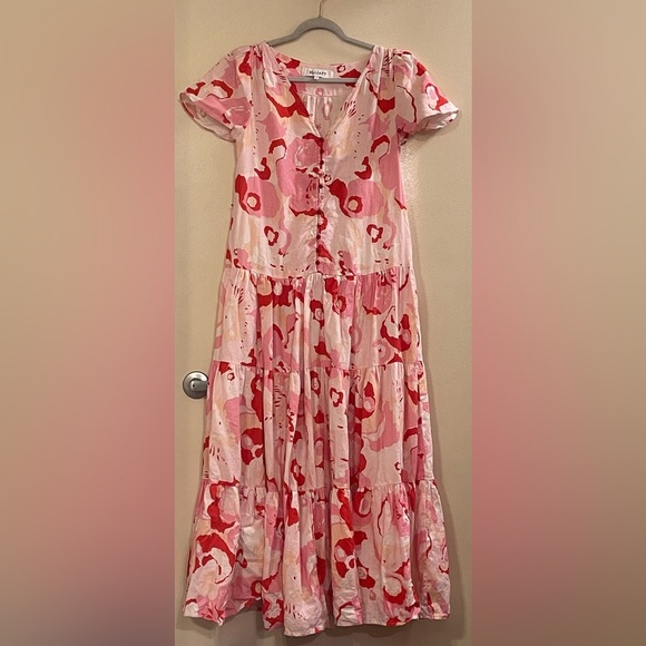 ELLIATT Gisli Floral Print Tiered Linen Maxi Dress - Picture 5 of 12